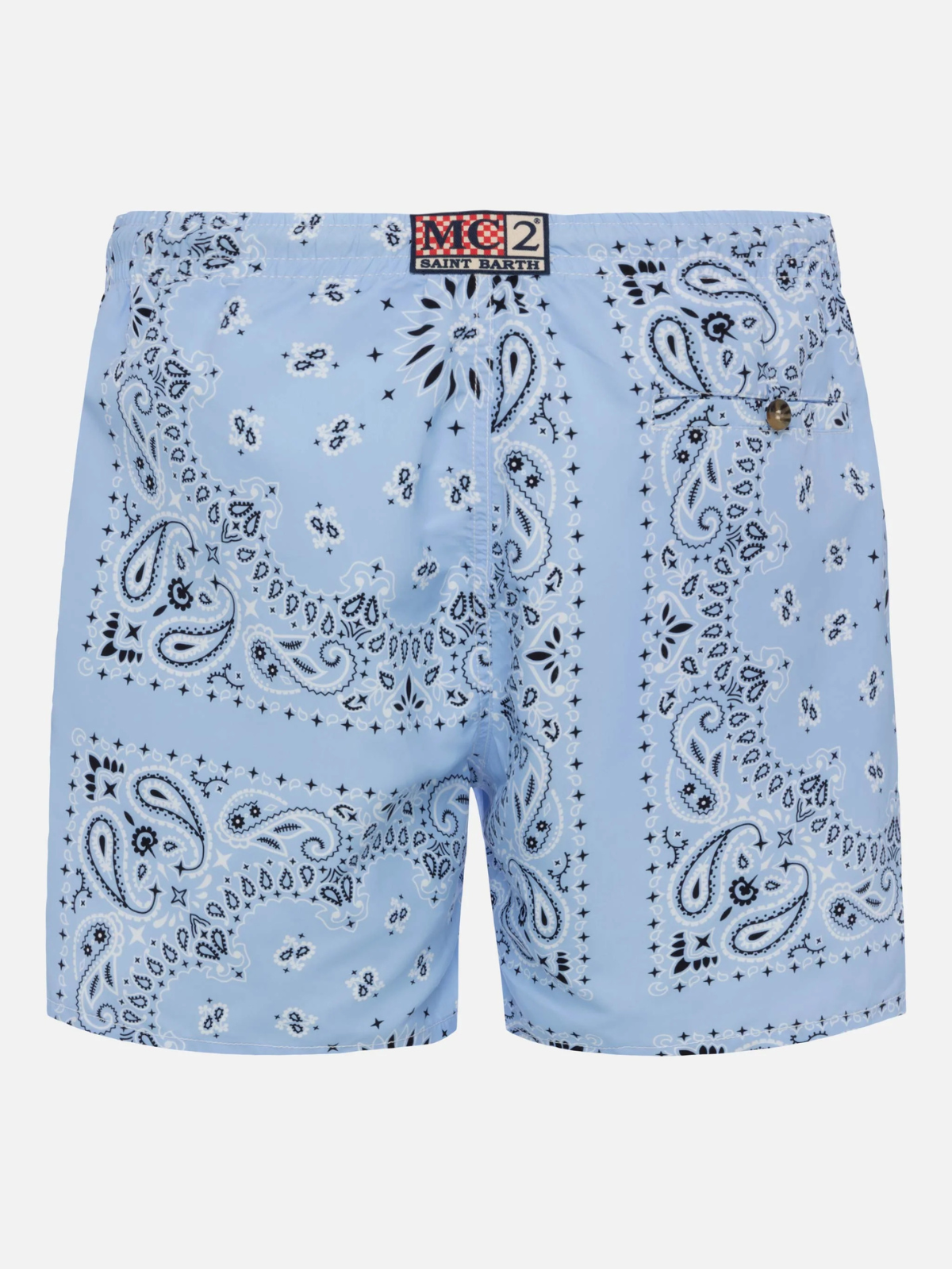 COSTUME MARE CON STAMPA BANDANA AZZURRA