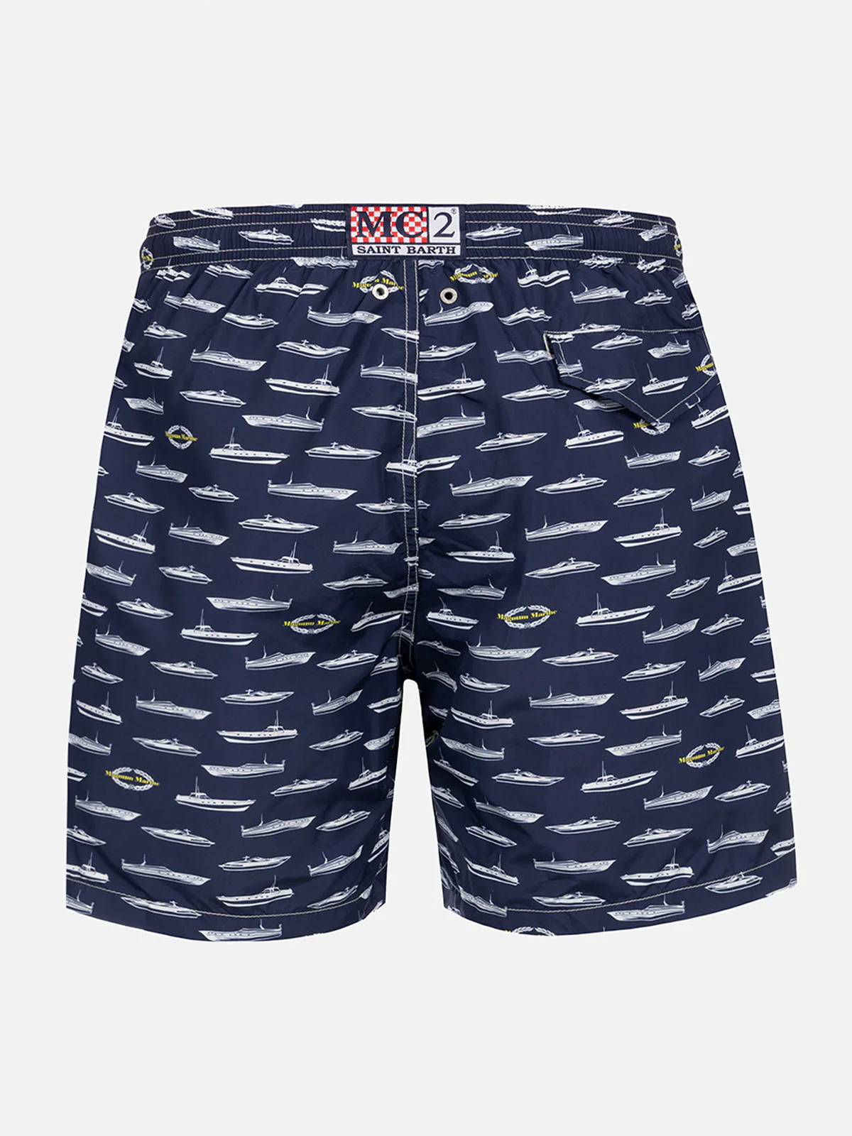 COSTUME MARE BLU NAVY CON BARCHE