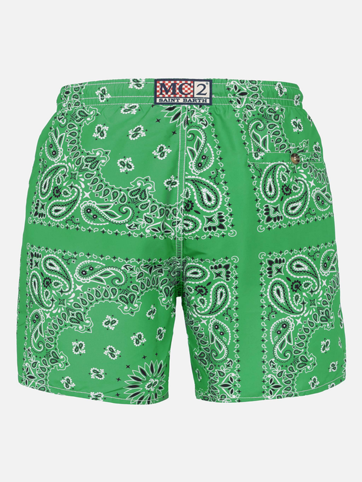 COSTUME MARE CON STAMPA BANDANA VERDE